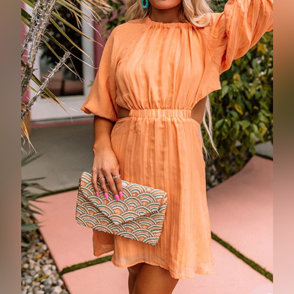 VICI Dolls Orange Cut Out Backless Dress